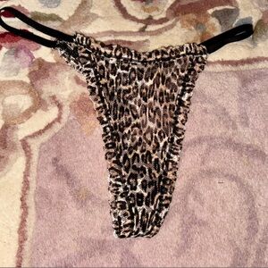Victoria's Secret Leopard Print Lace Thong